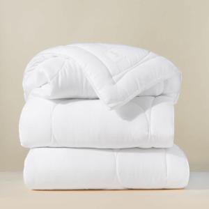 Hilton Luxury Comforter With Cover  Satin Stripe White Cotton