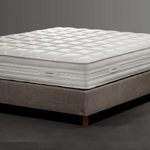 Luxury Five-Star Hotel Spring Mattress with Topper- Imported Satin Stripe White Cotton Fabric